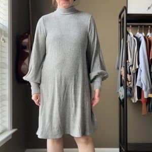 Express Turtleneck Sweater Dress size Large grey